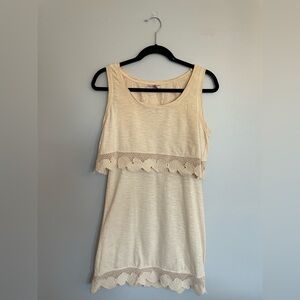 Juicy Couture Cream Top with Lace Accent